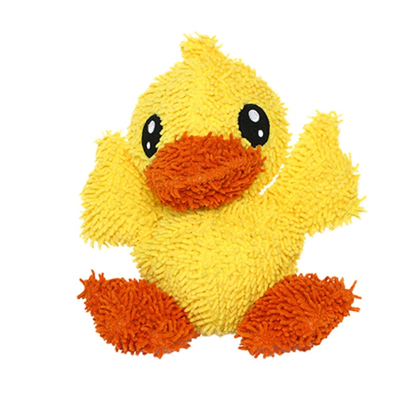 MIGHTY- Microfiber Ball Duck â€“ Made with Squeaker Balls and Minimal Stuffing. Strong & Tough. Interactive Play Dog Toy. Machine Washable & It Floats - Image 1